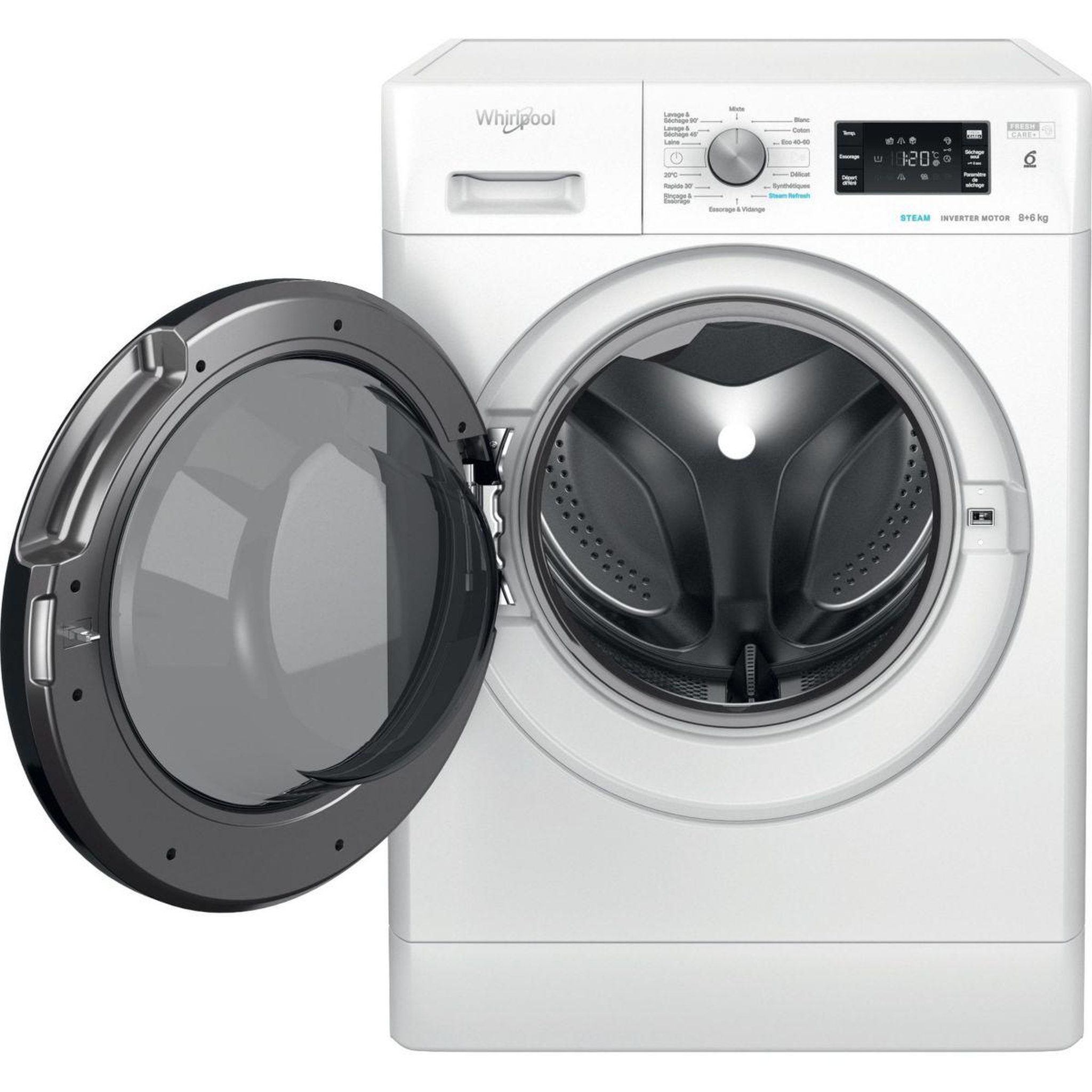 Voir la diapositive 3 : Whirlpool Lave linge séchant hublot ffwdb864489bvfr