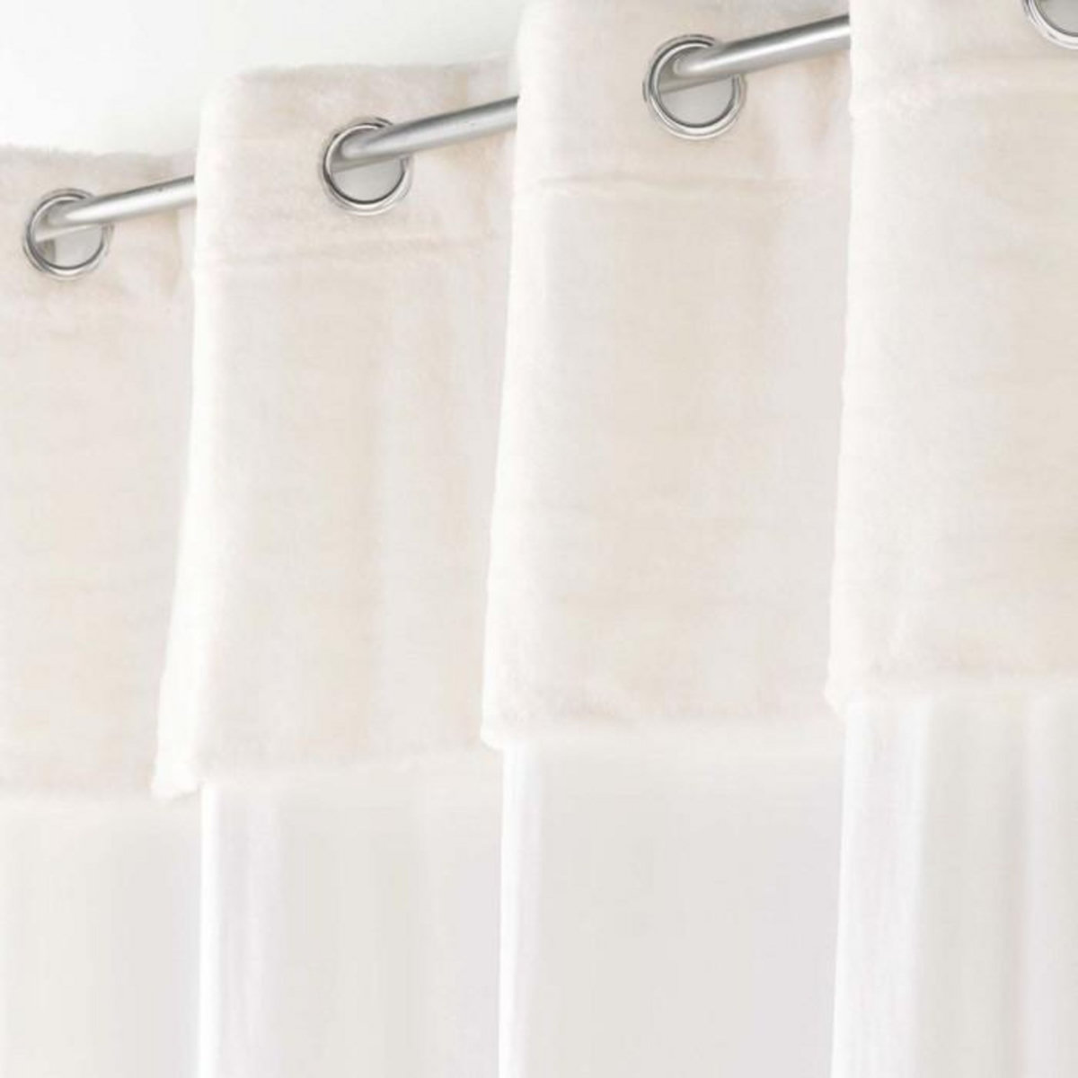 Paris Prix Rideau à Œillets Velours  Caresse  140x240cm Naturel