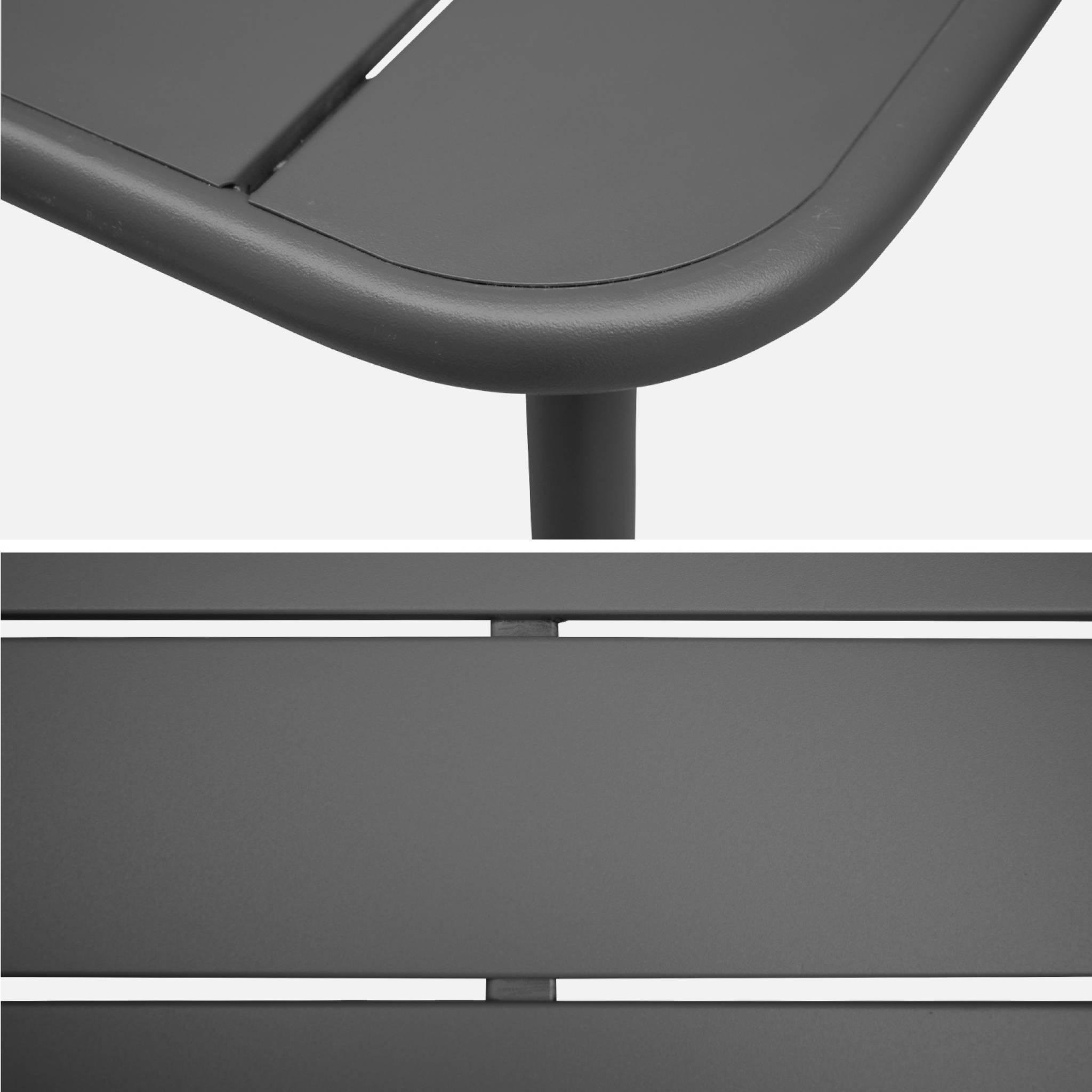 Voir la diapositive 6 : SWEEEK Table de jardin métal 4 places, Amelia L 120 x 70 x 72,5cm