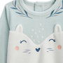 Voir la diapositive 4 : Petit Béguin Pyjama enfant 2 pièces en velours à pieds retroussables Dina