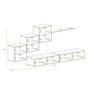 Voir la diapositive 4 : Paris Prix Meuble TV Mural Design  Switch XX  330cm Noir & Blanc