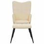 Voir la diapositive 3 : VIDAXL Chaise de relaxation avec tabouret Creme Tissu