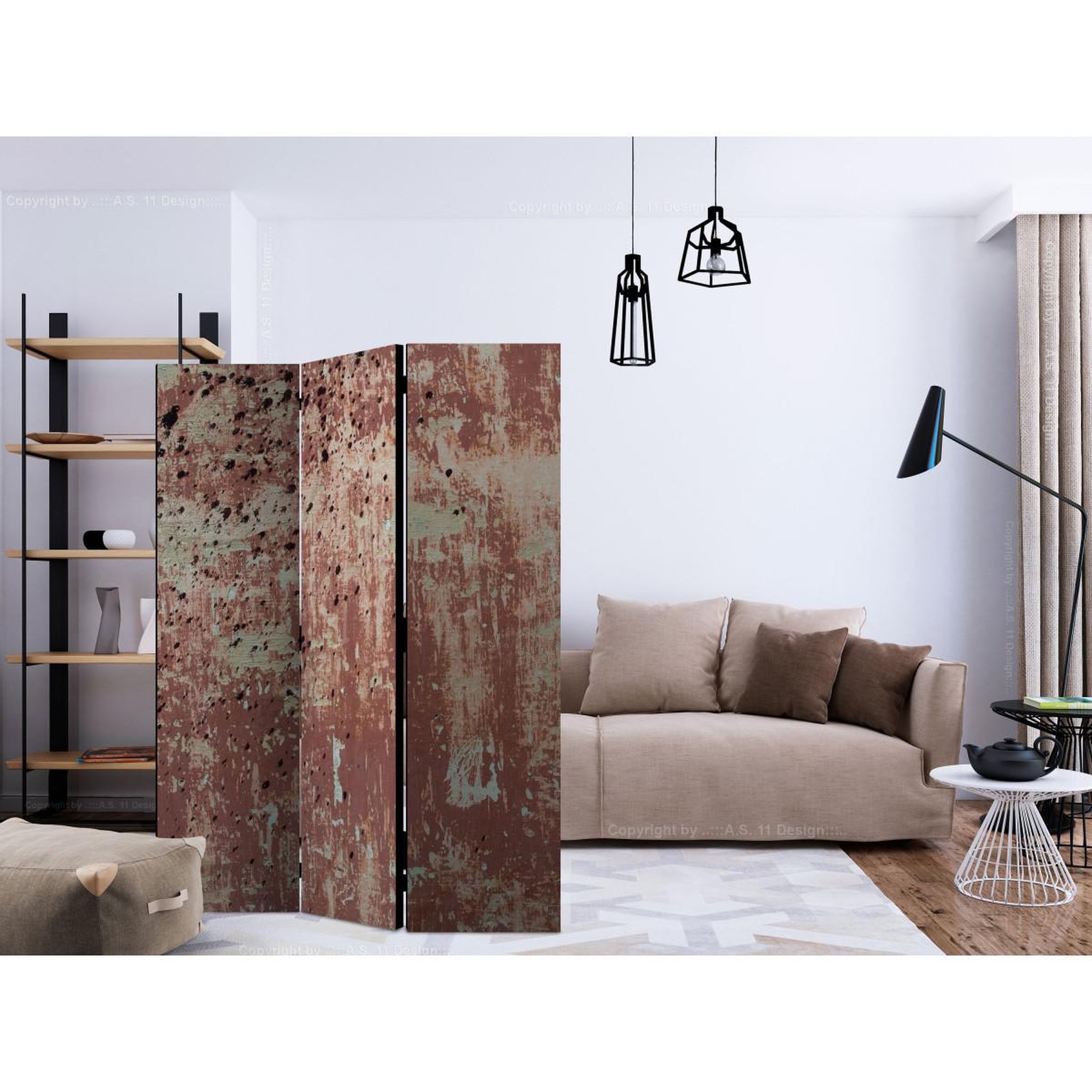 Voir la diapositive 2 : Paris Prix Paravent 3 volets  street rain  135x172cm