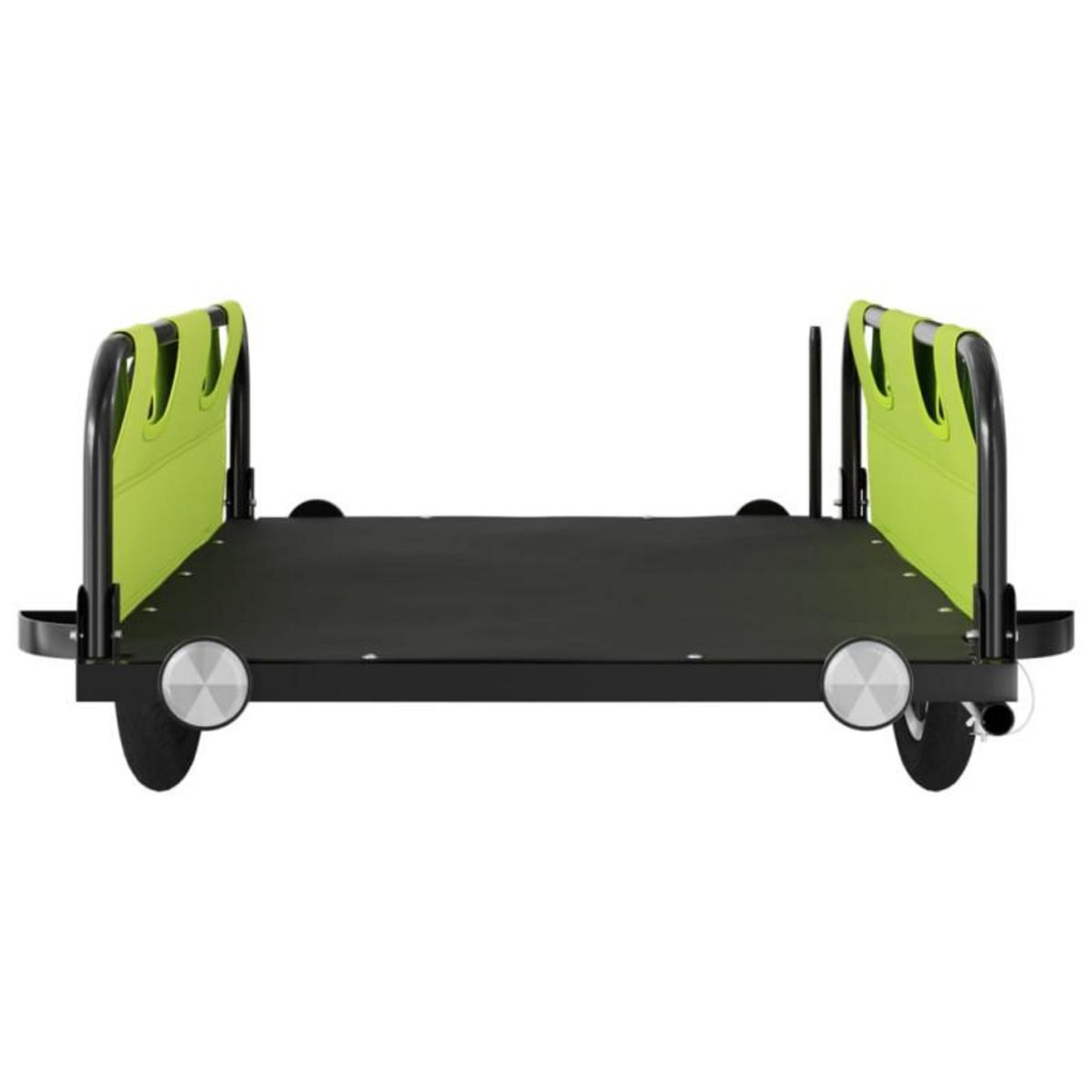 VIDAXL Remorque de vélo vert tissu oxford et fer