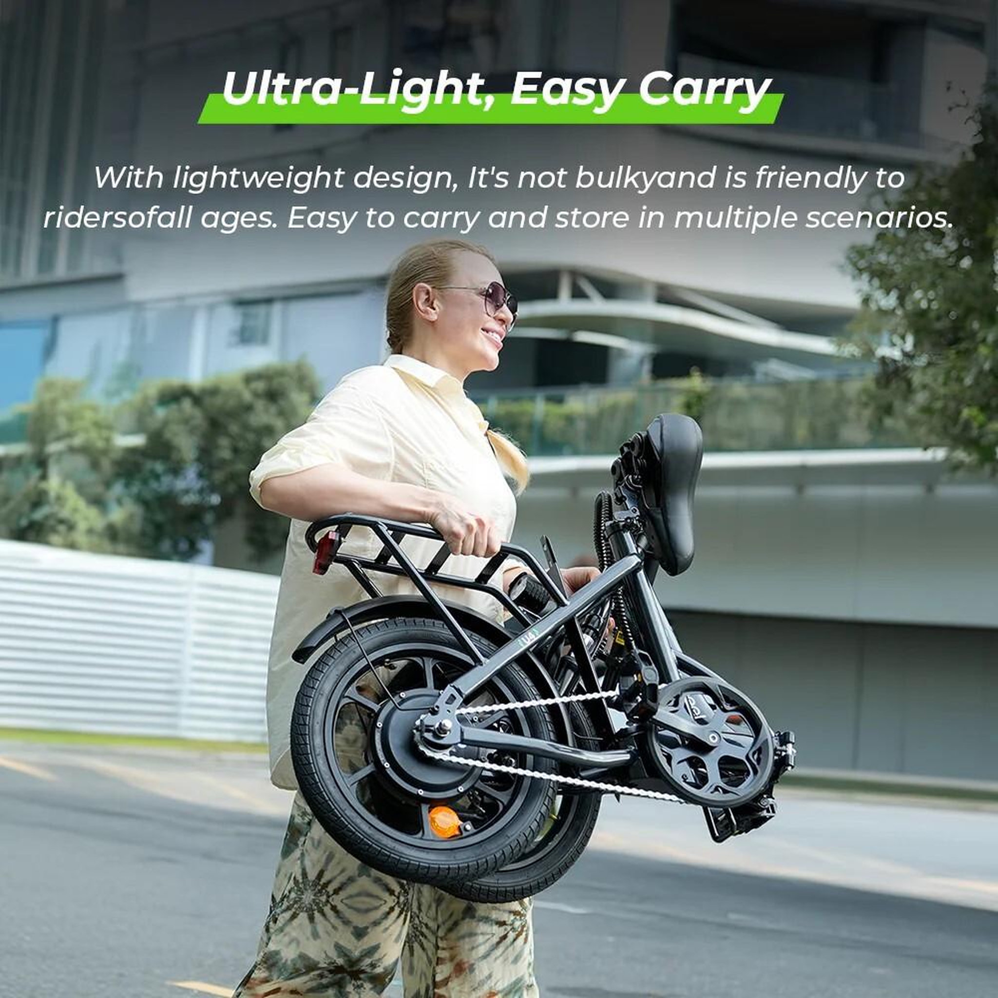 Voir la diapositive 5 : ISCOOTER Vélo électrique pliable iScooter U4, 36 V 10,4 Ah, vélo électrique compact 16 , noir