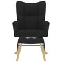 Voir la diapositive 4 : VIDAXL Chaise a bascule avec repose-pied Noir Tissu