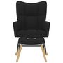 Voir la diapositive 4 : VIDAXL Chaise a bascule avec repose-pied Noir Tissu