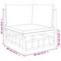 Voir la diapositive 6 : VIDAXL Canape d'angle de jardin avec coussins blanc creme bambou