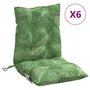 Voir la diapositive 2 : VIDAXL Coussins de chaise a dossier bas lot de 6 modele de feuille