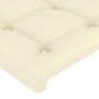 Voir la diapositive 5 : VIDAXL Tete de lit avec oreilles Creme 103x23x78/88 cm Similicuir