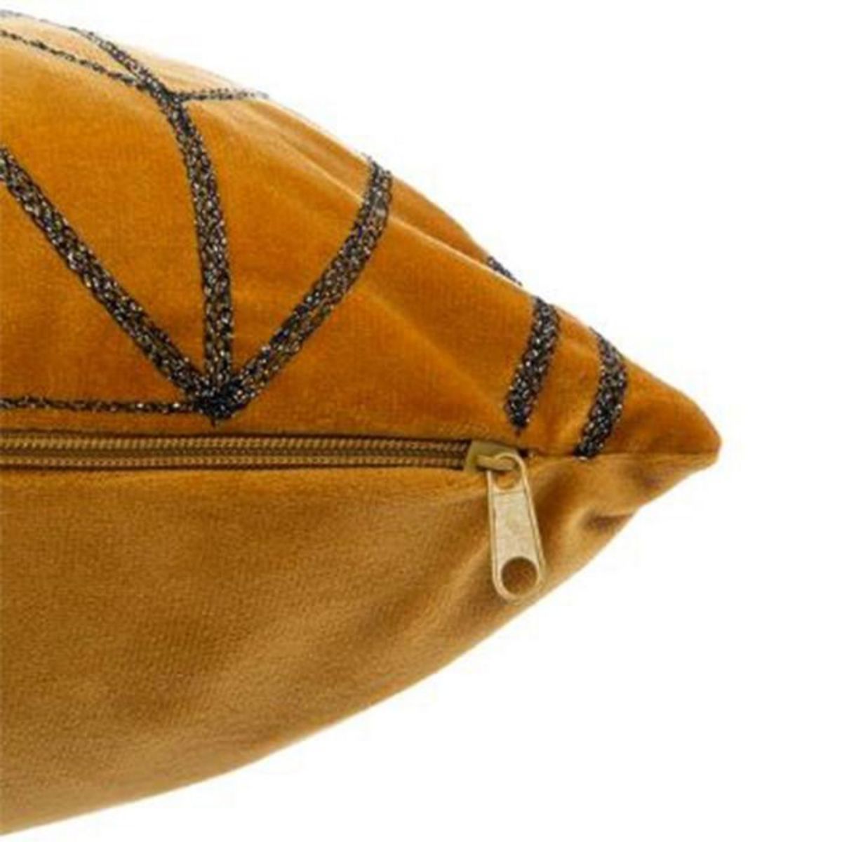 ATMOSPHERA Coussin Déco en Velours  Lur  40x40cm Ocre