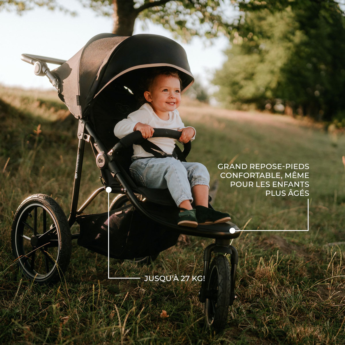 KINDERKRAFT Poussette 3 roues tout-terrain Helsi 2