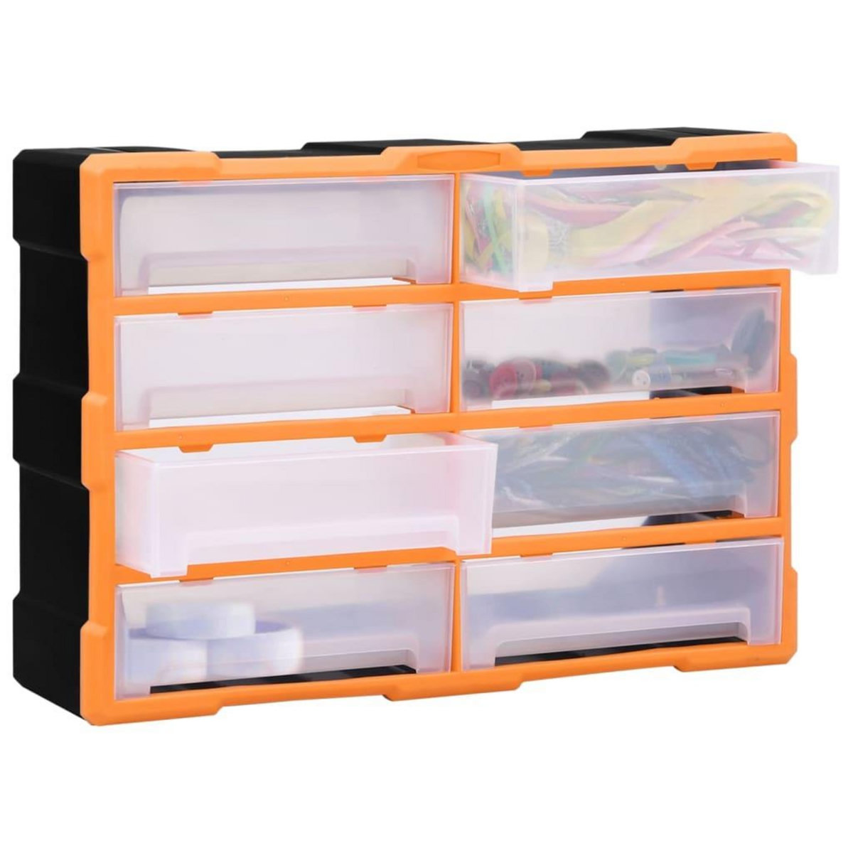 VIDAXL Organisateur multi-tiroirs avec 8 grands tiroirs 52x16x37 cm