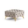 Voir la diapositive 3 : LISA DESIGN Camden - pouf chesterfield en velours - pieds en métal doré