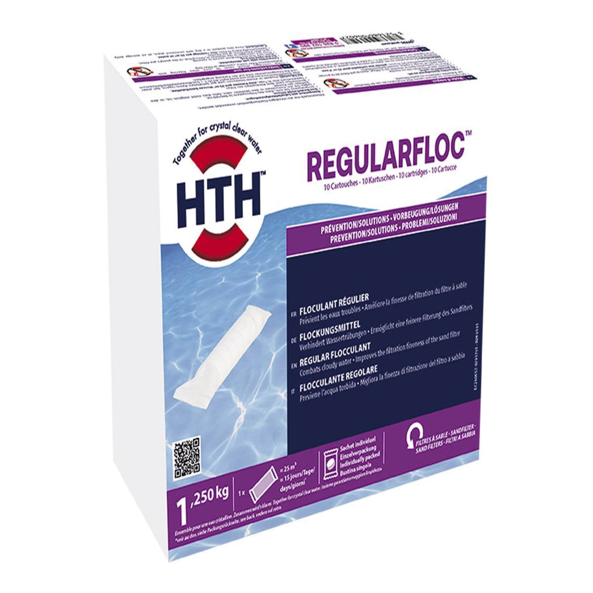 HTH Floculant 10 cartouches Regularfloc - HTH