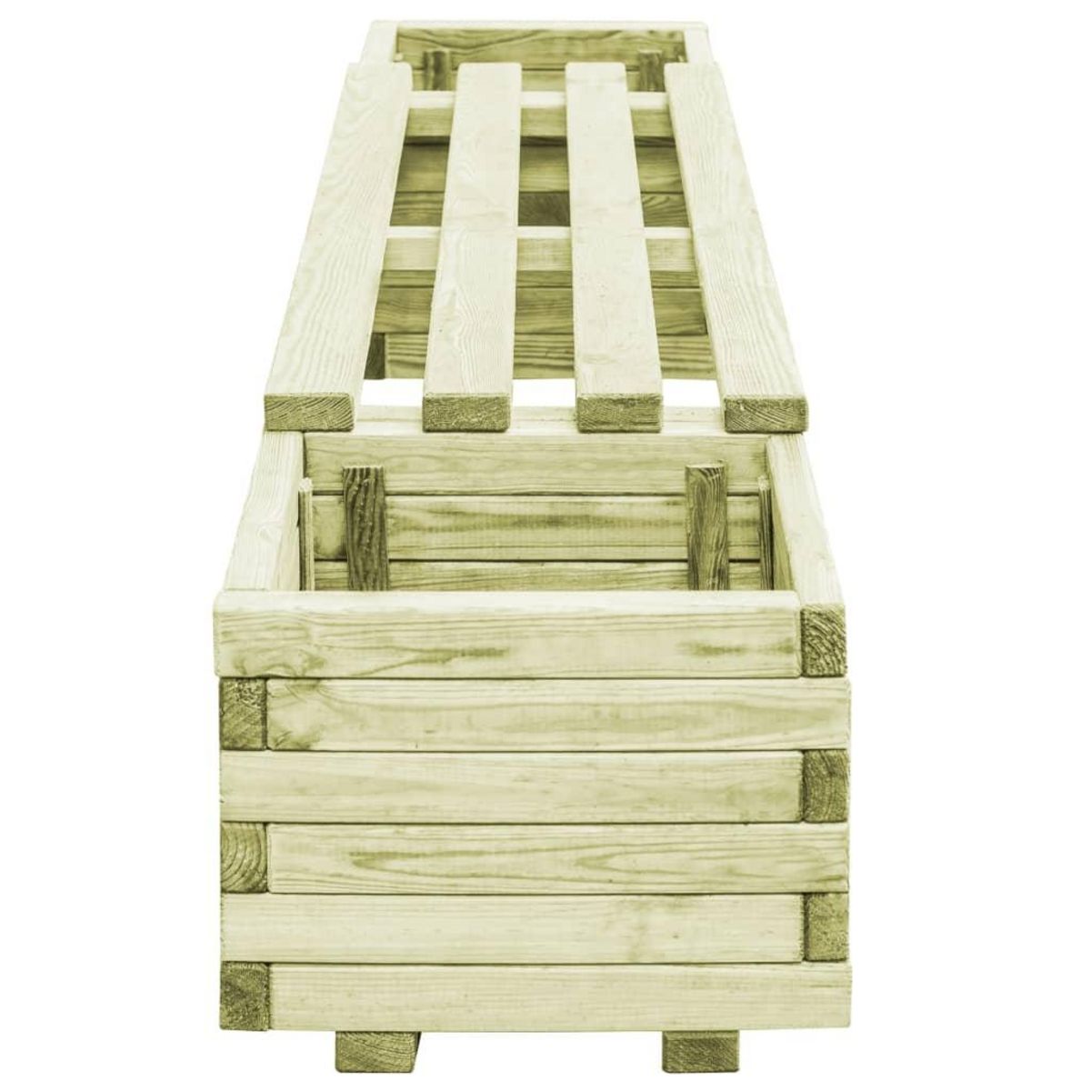 VIDAXL Banc de jardin a jardinieres Bois de pin impregne