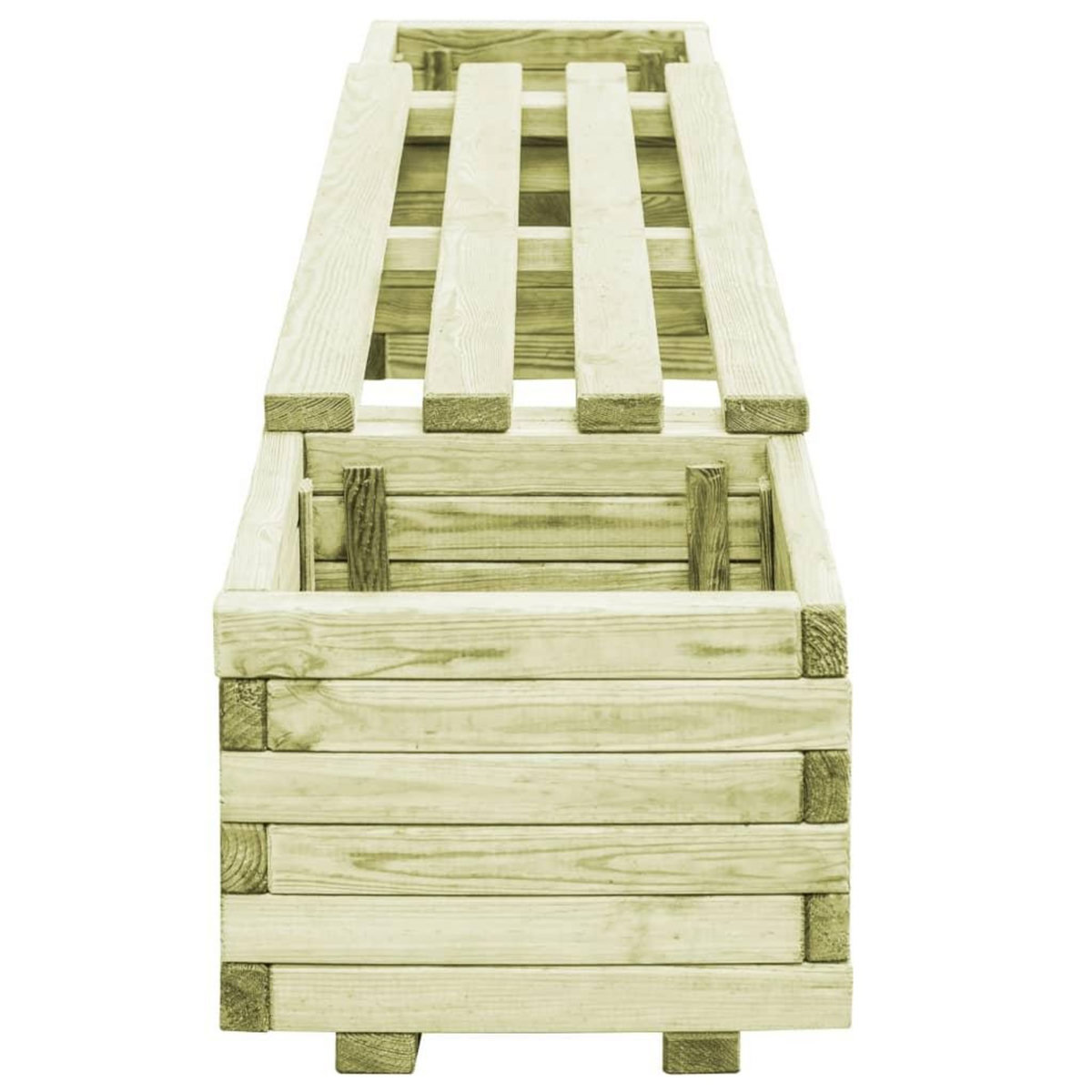 VIDAXL Banc de jardin a jardinieres Bois de pin impregne