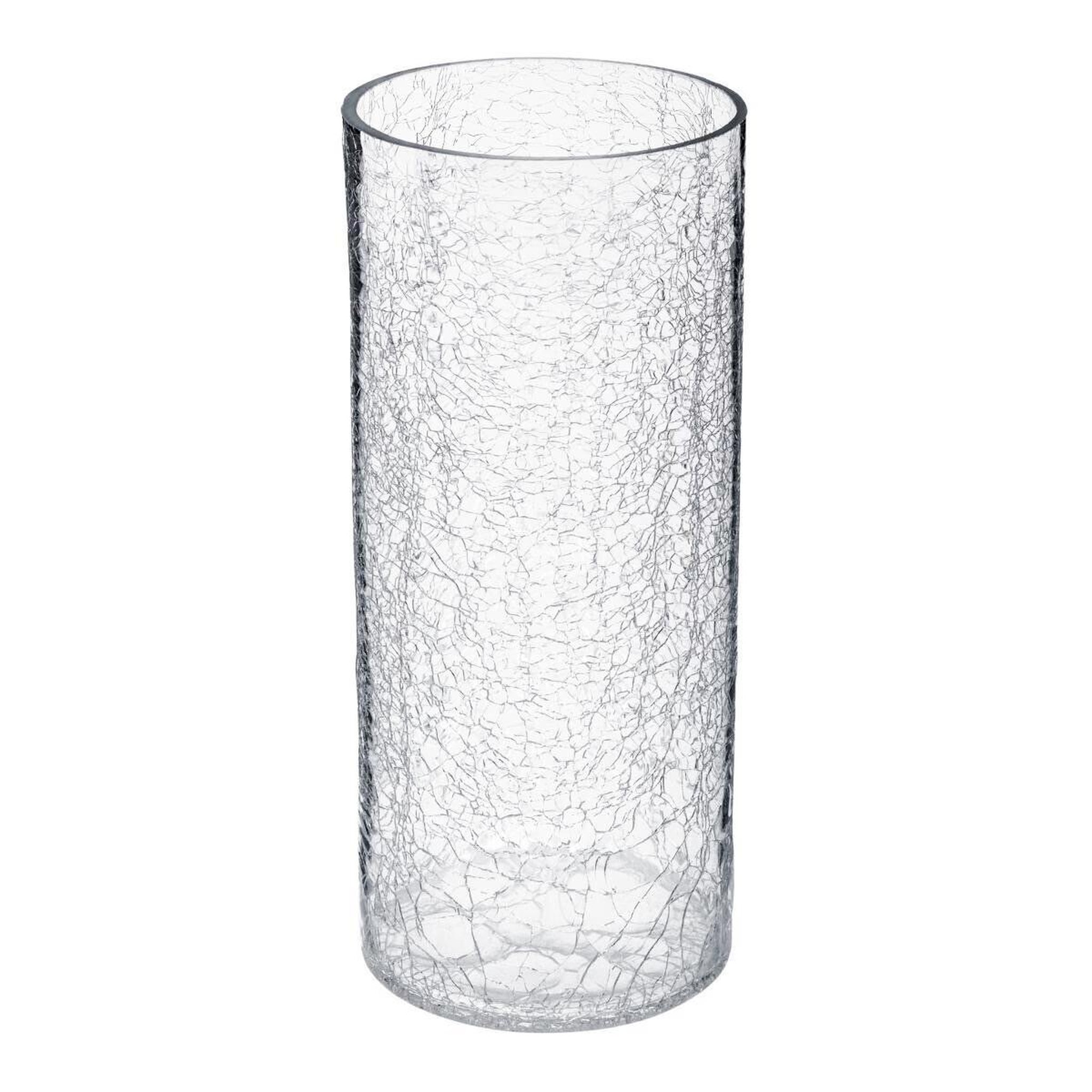 ATMOSPHERA Vase en verre cylindrique  craq  30cm transparent