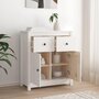 Voir la diapositive 3 : VIDAXL Buffet blanc 70x35x80 cm bois massif de pin