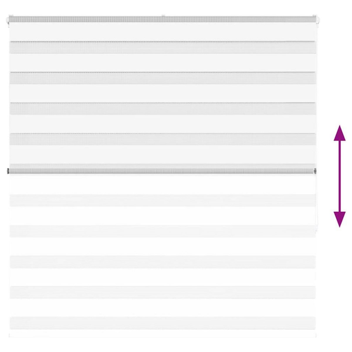 VIDAXL Store zebre blanc 140x150 cm largeur du tissu 135,9cm polyester