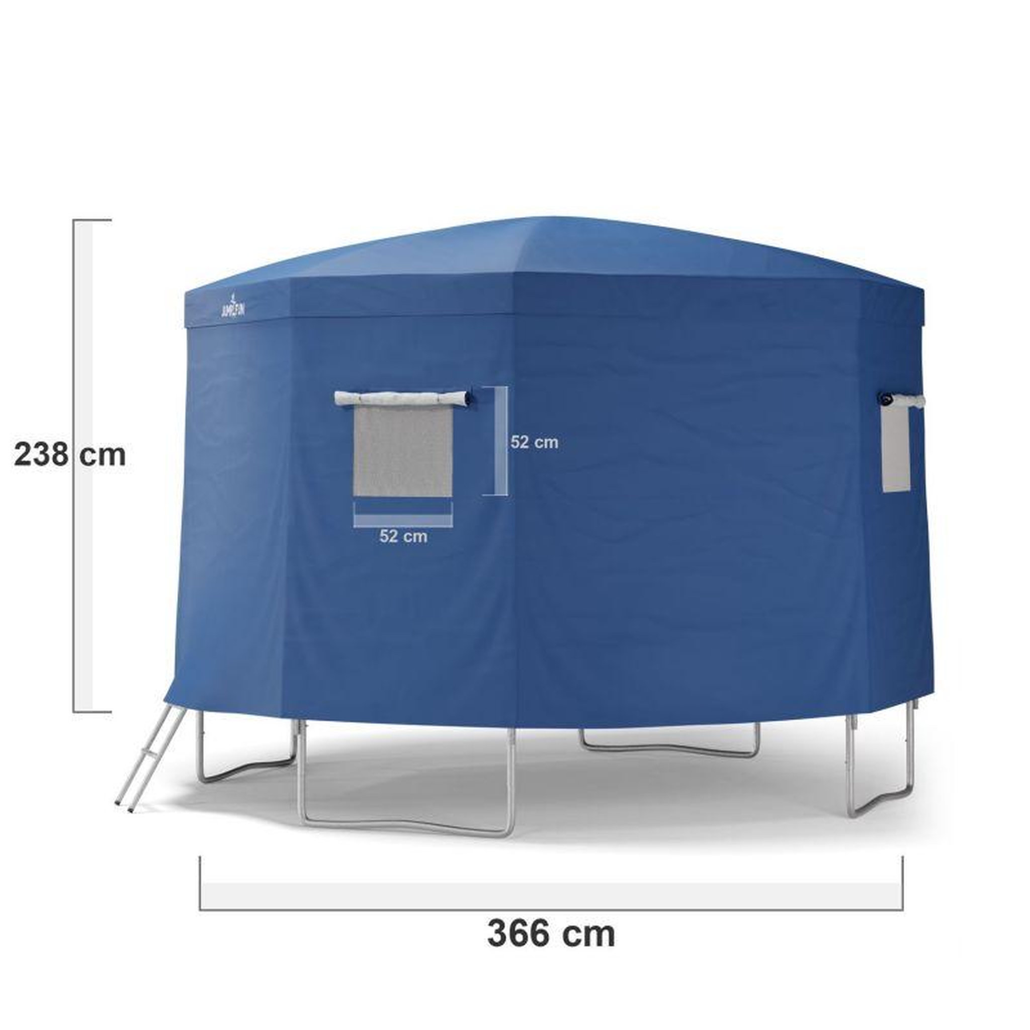 Voir la diapositive 3 : JUMP4FUN Tente cabane pour trampoline 12FT-366cm - Bleu