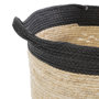 Voir la diapositive 4 : VS VENTA-STOCK Set de 3 paniers Otilia fibre naturelle et papier, noir/beige