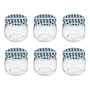 Voir la diapositive 1 : FIVE Lot de 6 Pots à Confiture en Verre  Jarro  0,3L Transparent
