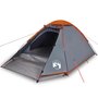 Voir la diapositive 2 : VIDAXL Tente de camping a dome 4 personnes gris et orange impermeable