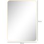 Voir la diapositive 3 : HOMCOM Miroir mural rectangulaire 50 x 70 cm cadre alliage aluminium doré