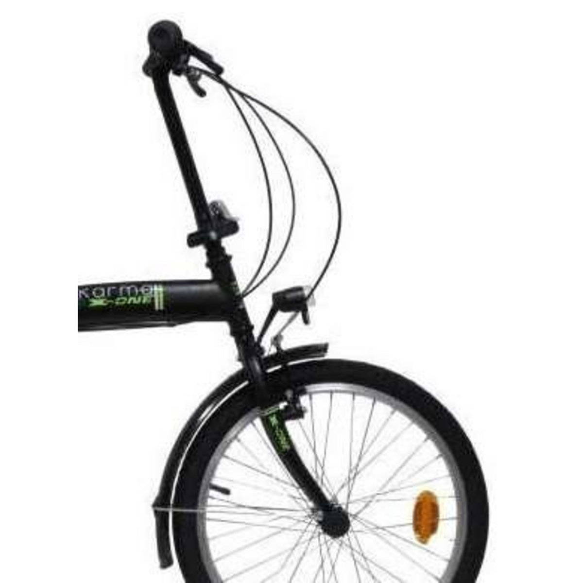 Vélo Pliant - Modèle 20'' Rigide Mixte Acier Pliant  Karma X-one - Fourche rigide - 6 vitesses - Dérailleur Shimano - Freins V-Brake