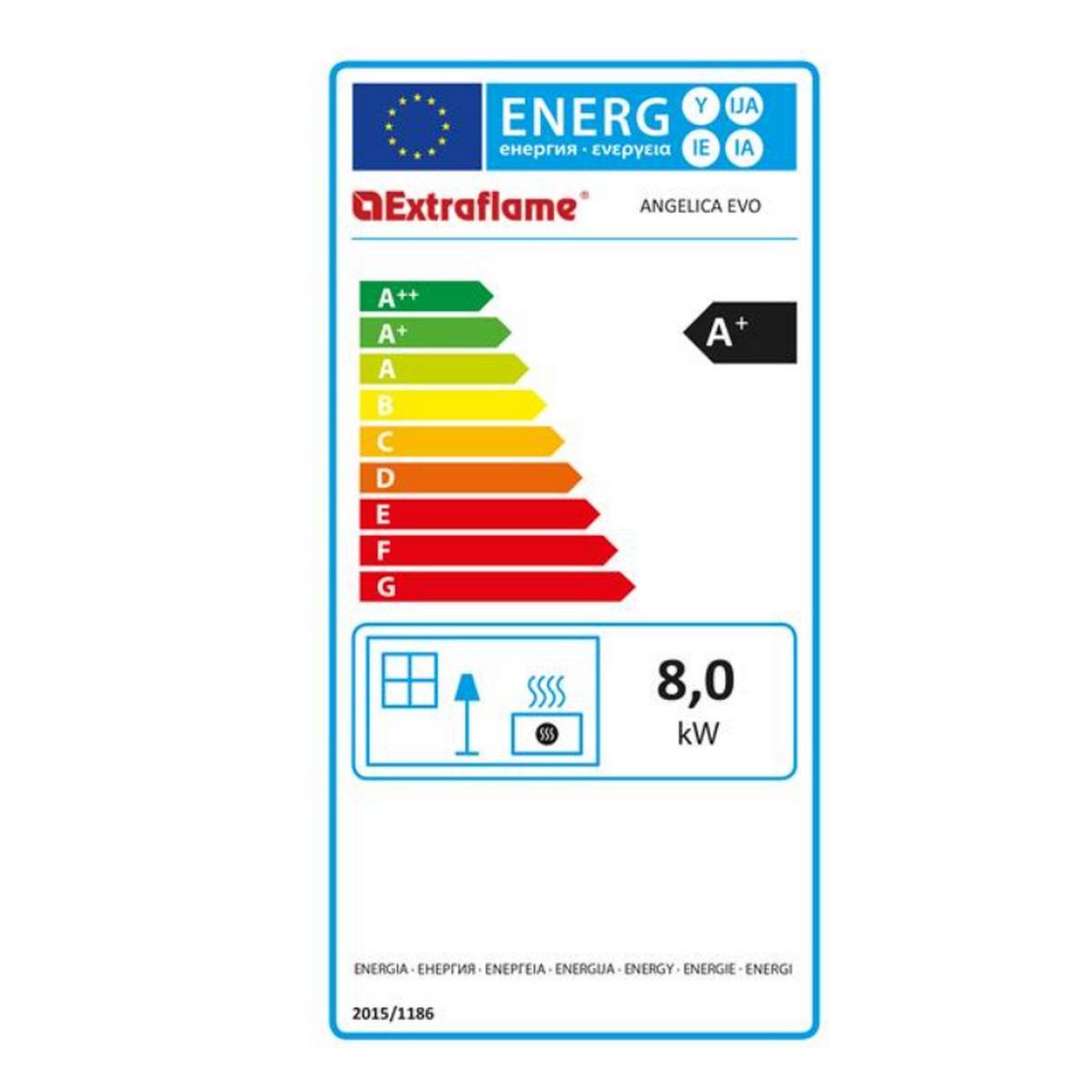 Voir la diapositive 2 : NORDICA EXTRAFLAME Poêle à granulés  8kw noir - ANGELICAEVONOIR