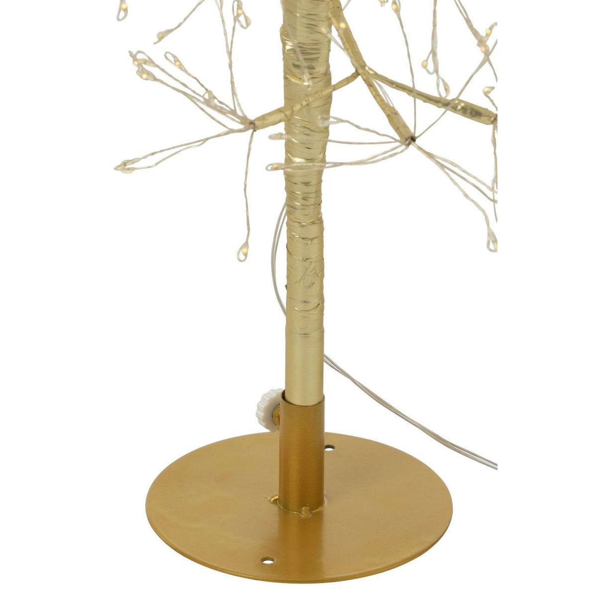 Voir la diapositive 2 : J-LINE Sapin à led en métal  grady  80cm doré
