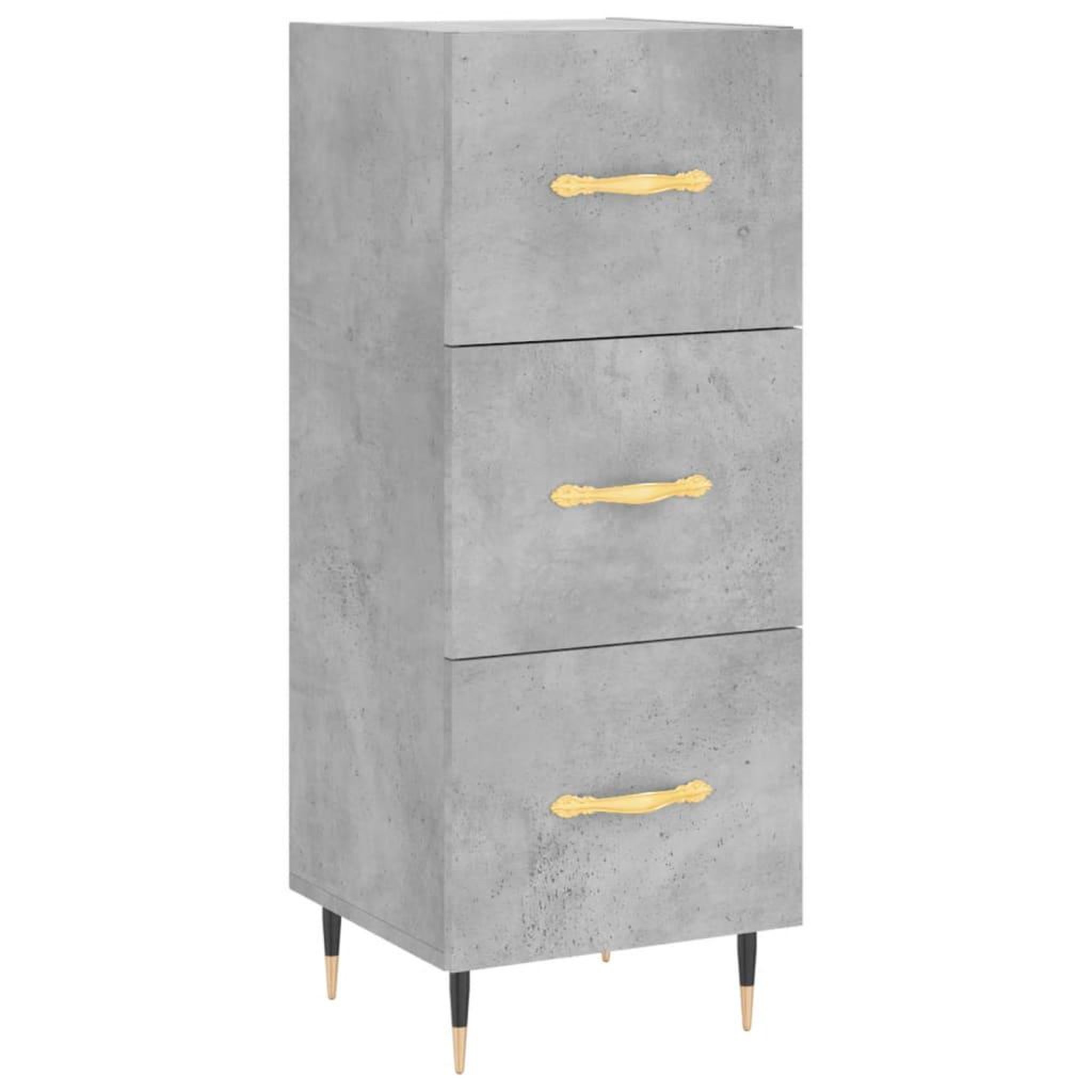Voir la diapositive 2 : VIDAXL Buffet Gris beton 34,5x34x90 cm Bois d'ingenierie