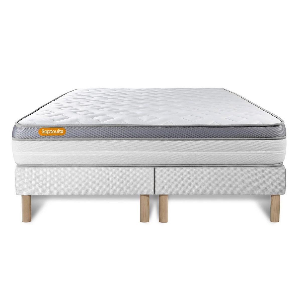 SEPTNUITS Matelas + double sommier Memo Zen Mousse à mémoire de forme 5 zones de confort MAXI épaisseur