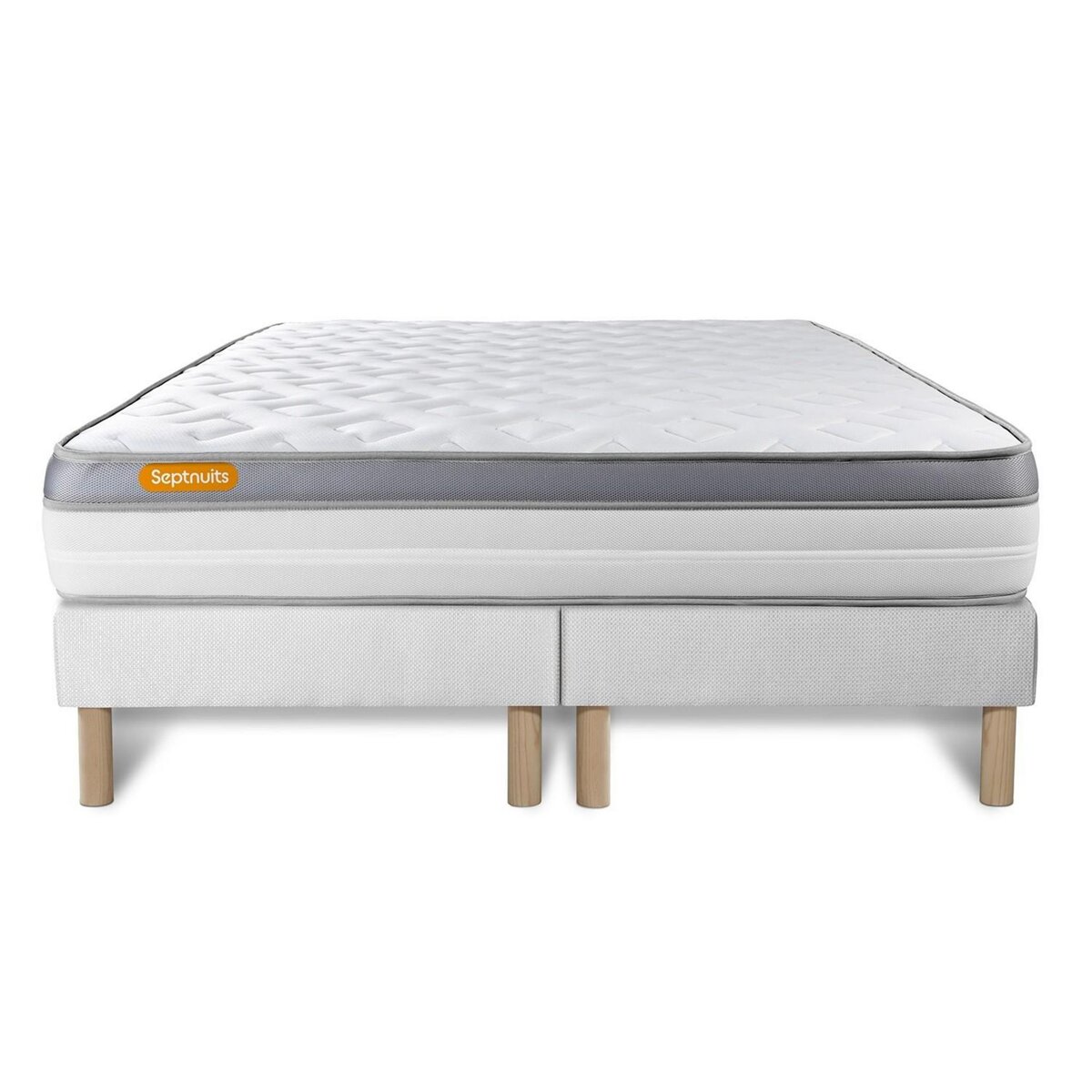 SEPTNUITS Matelas + double sommier Memo Zen Mousse à mémoire de forme 5 zones de confort MAXI épaisseur