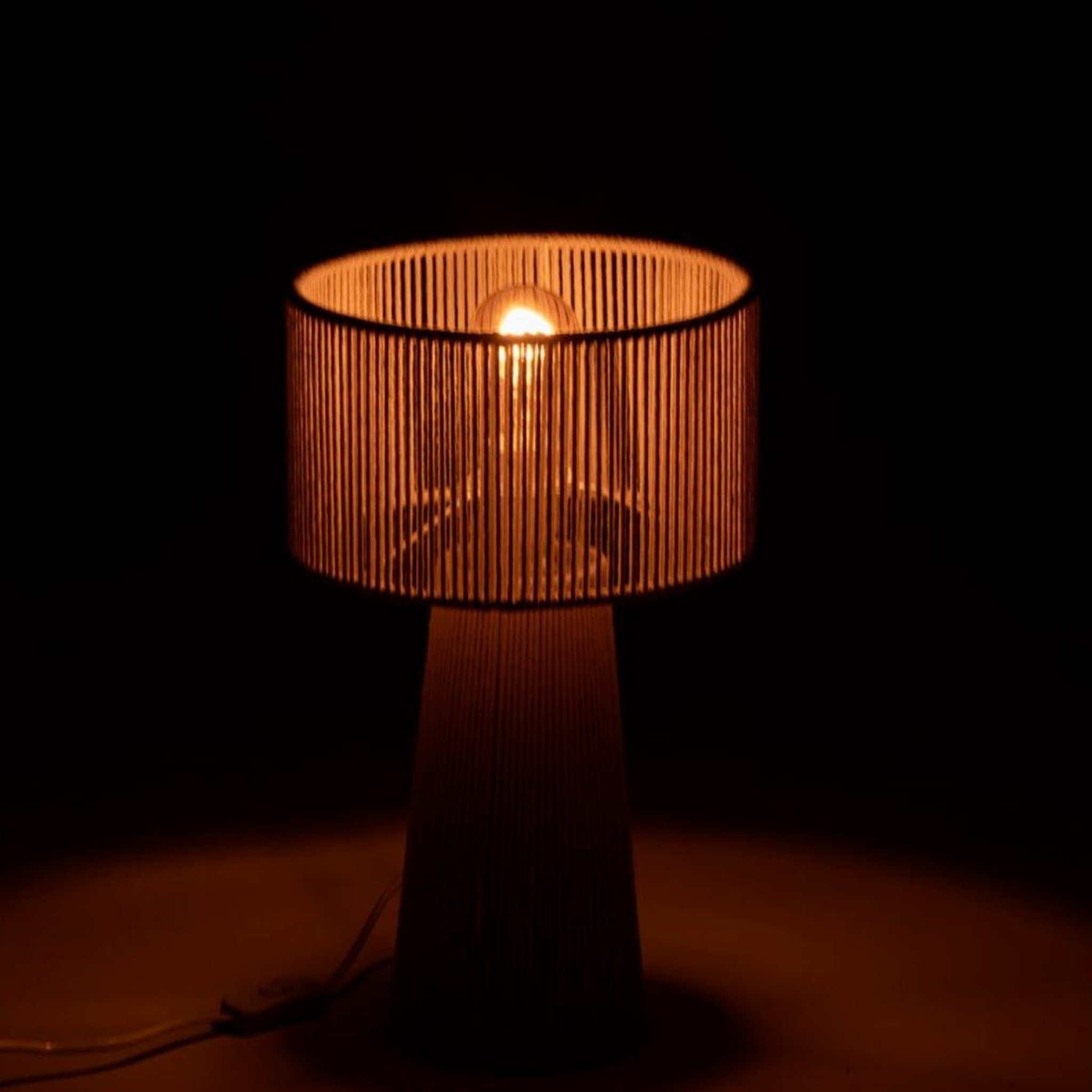 Voir la diapositive 3 : J-LINE Lampe à poser en papier  basile  40cm beige