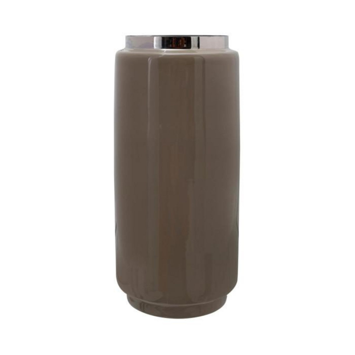 Paris Prix Vase Déco Rond  Uniqa  30cm Taupe & Argent