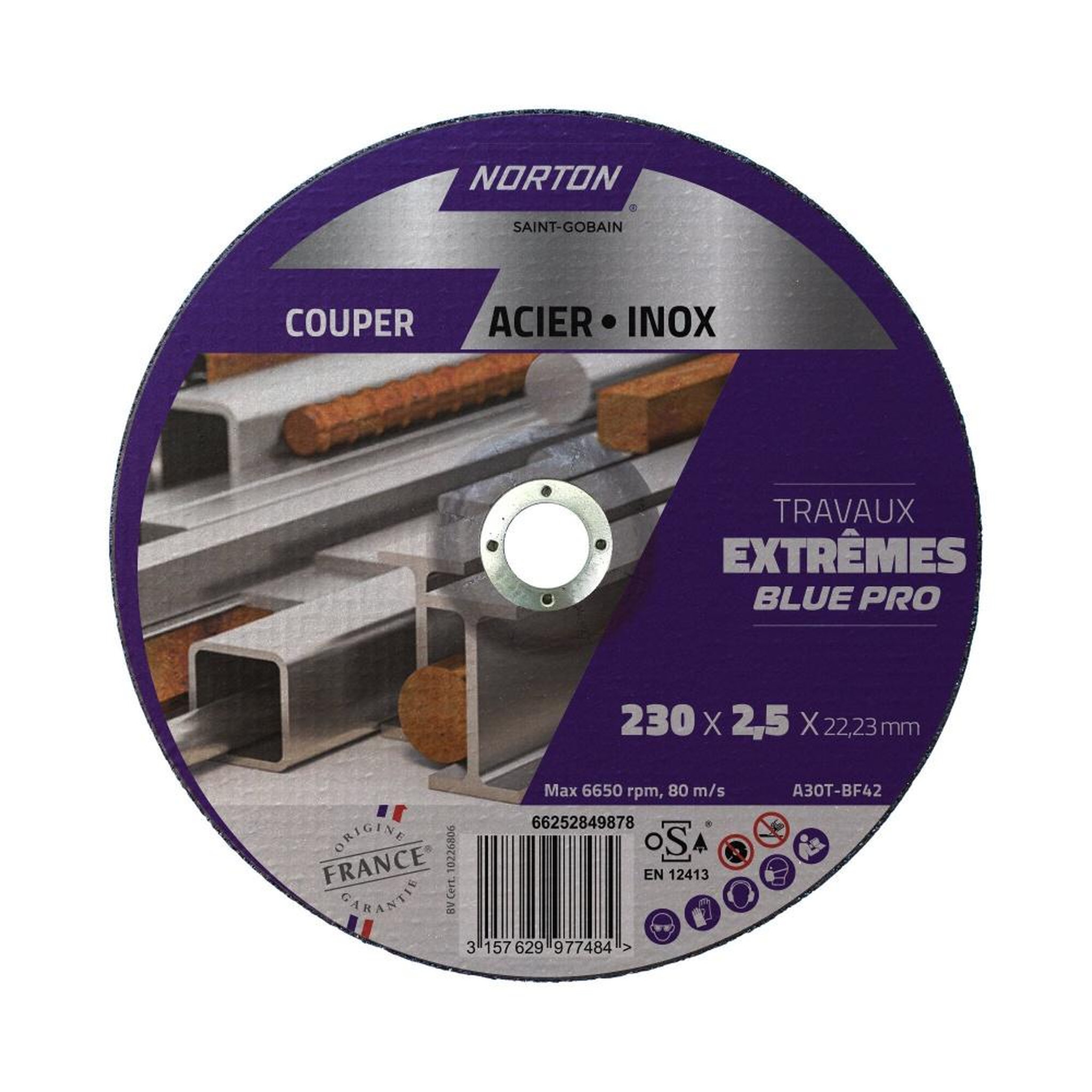 Norton Disque 230x2,5 acier/inox extreme