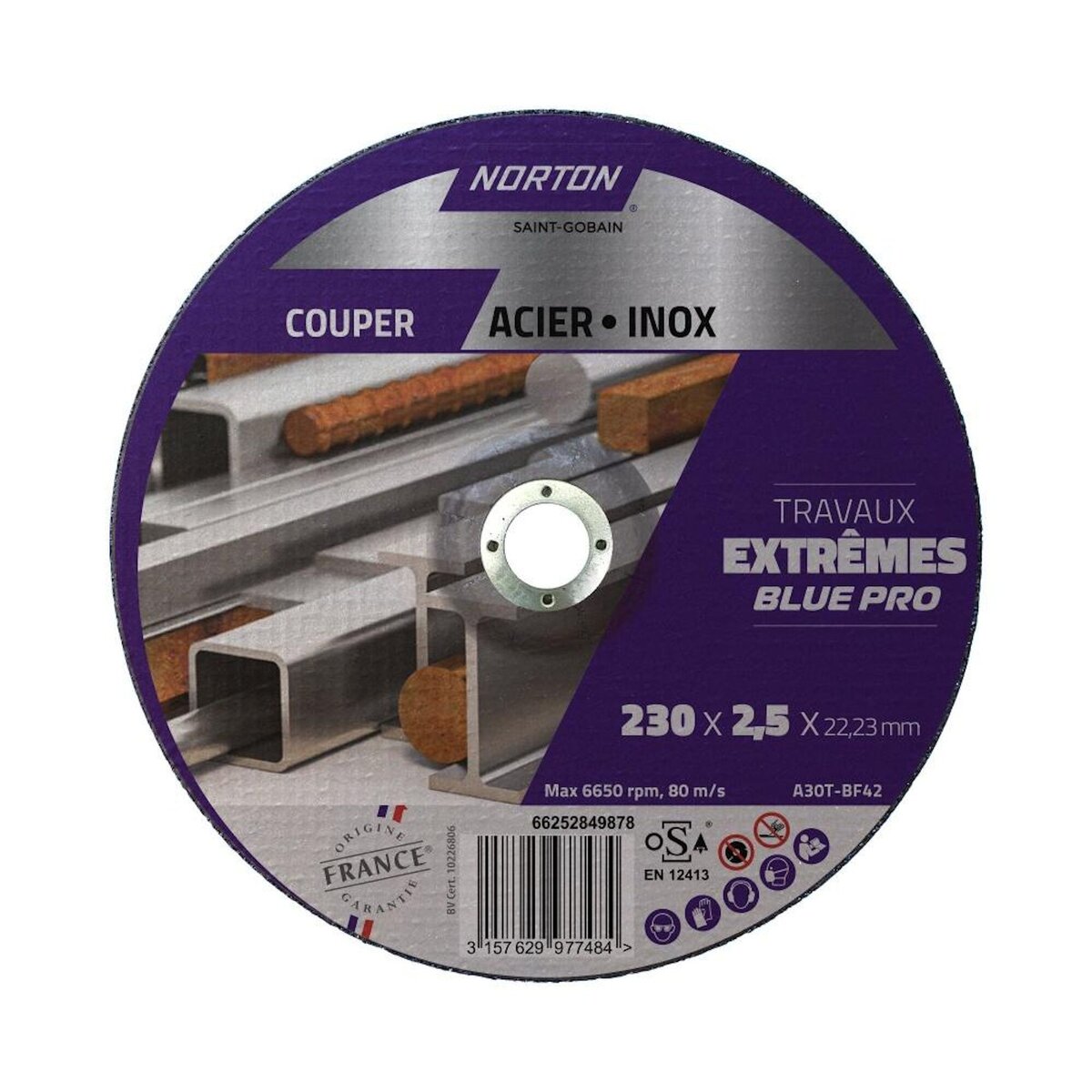 Norton Disque 230x2,5 acier/inox extreme