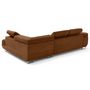 Voir la diapositive 4 : LISA DESIGN Zaria - canapé d'angle droit 5 places convertible avec coffre et têtières en velours côtelé grosses côtes
