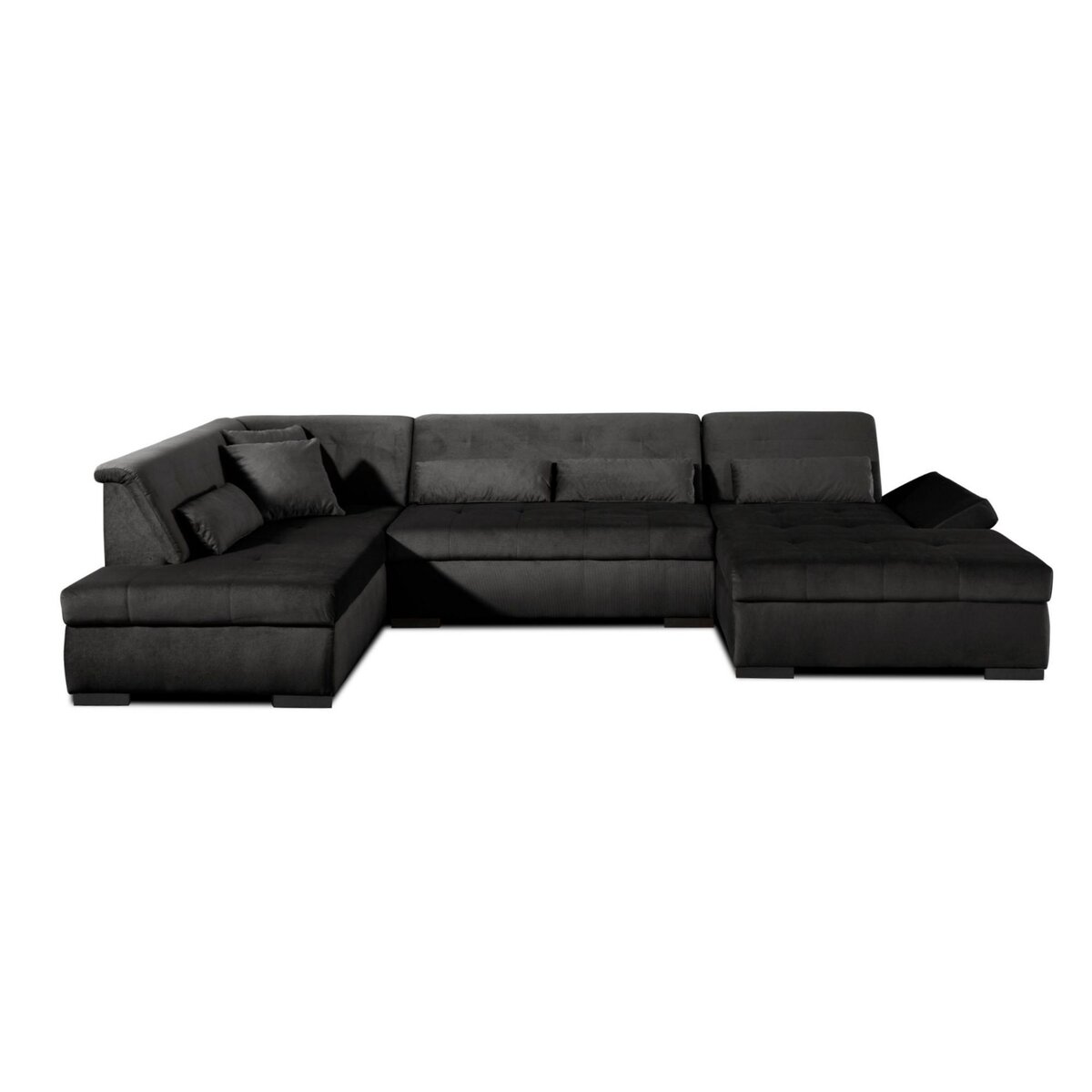 LISA DESIGN Vermont - canapé panoramique d'angle gauche - 7 places - xxl - en velours