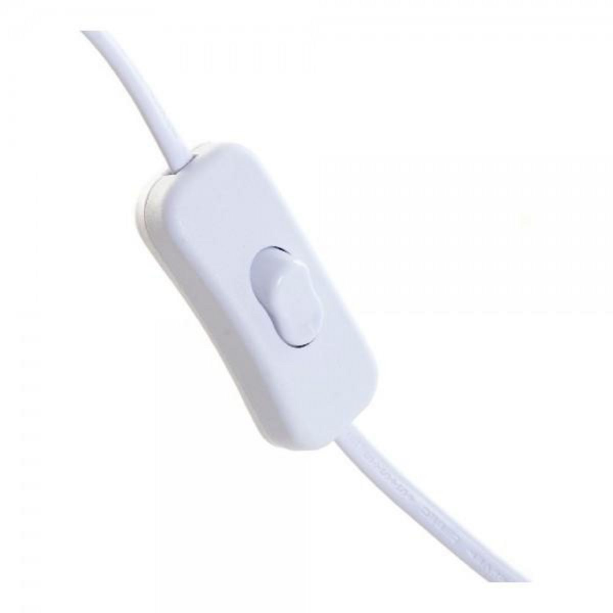 MARKET24 Lampe de bureau DKD Home Decor Blanc Métal (22 x 39 x 69 cm)