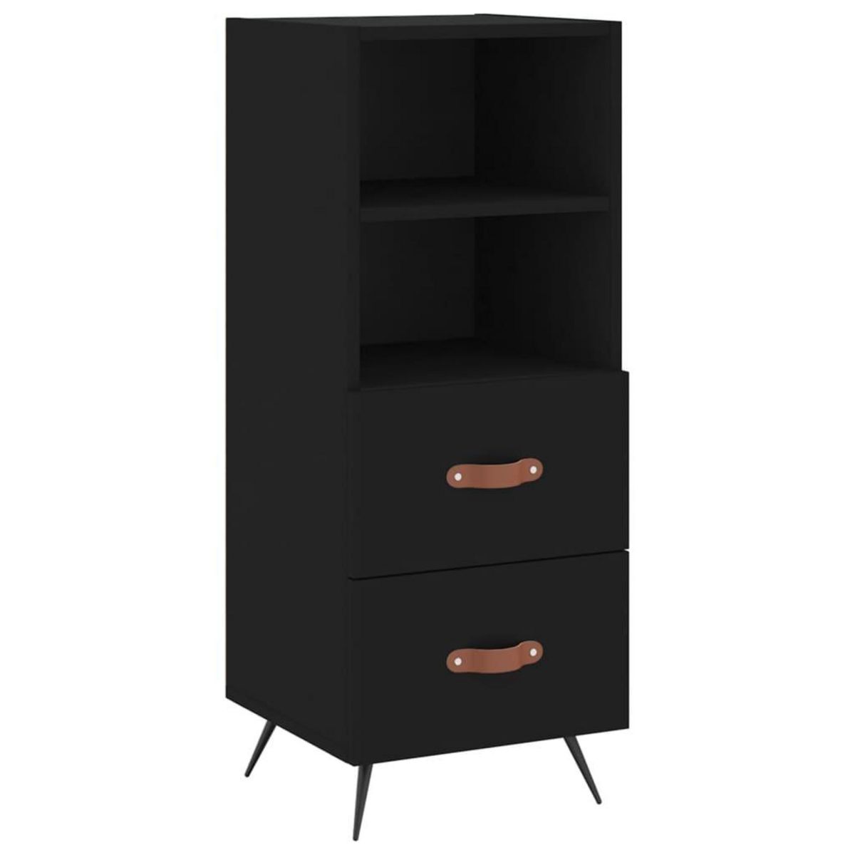 VIDAXL Buffet Noir 34,5x34x90 cm Bois d'ingenierie