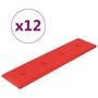 Voir la diapositive 2 : VIDAXL Panneaux muraux 12 pcs Rouge 60x15 cm Similicuir 1,08 m²
