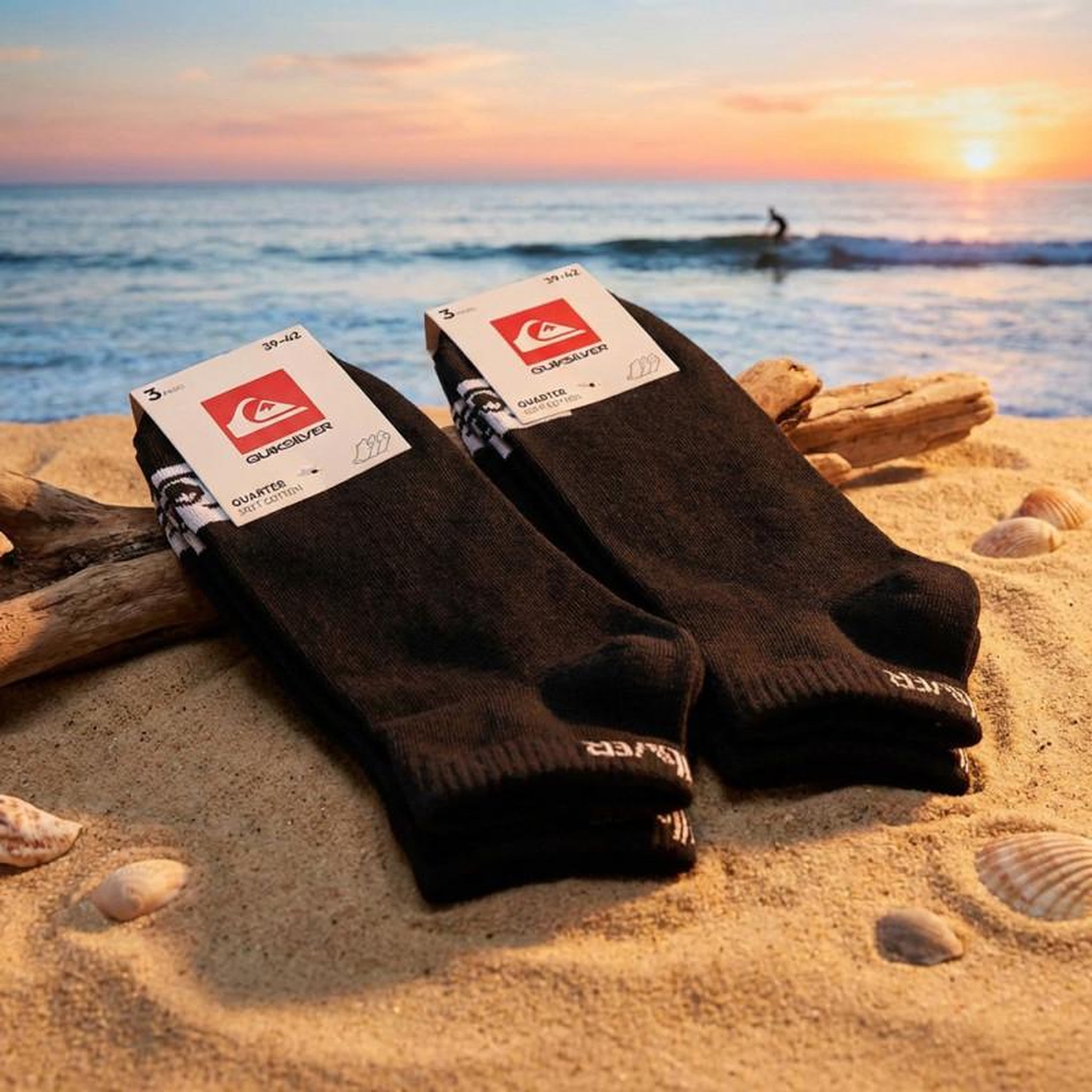 Voir la diapositive 5 : QUIKSILVER Quiksilver Pack de Chaussettes Homme QUARTER– Lot 6 Paires Sport