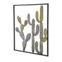 Voir la diapositive 3 : Paris Prix Déco Murale Encadrée en Métal  Cactus  50cm Multicolore