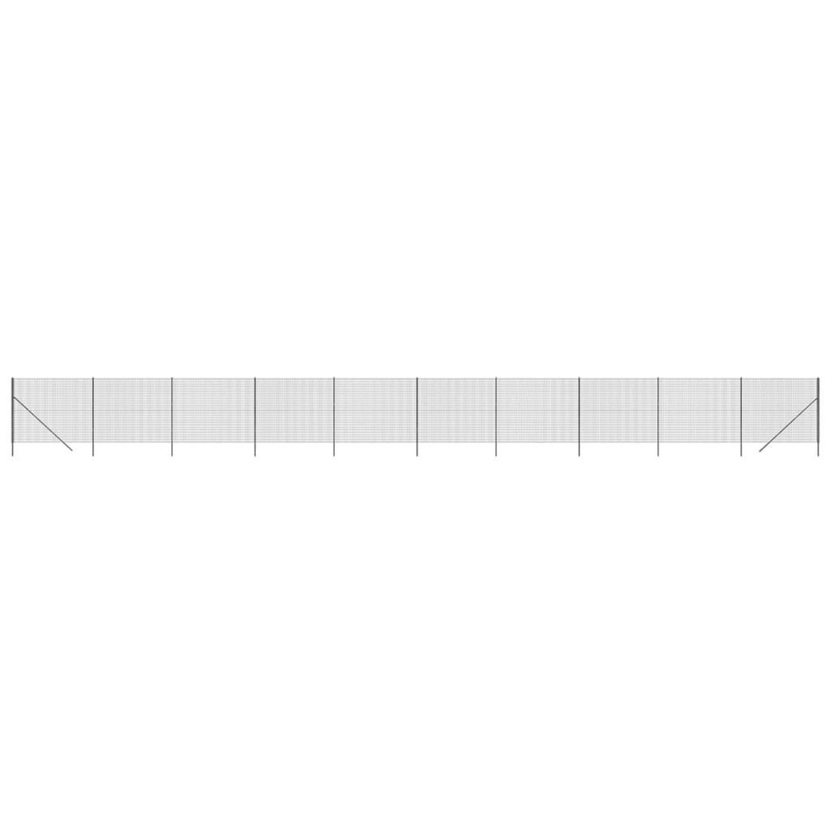 VIDAXL Cloture en treillis metallique anthracite 2,2x25 m