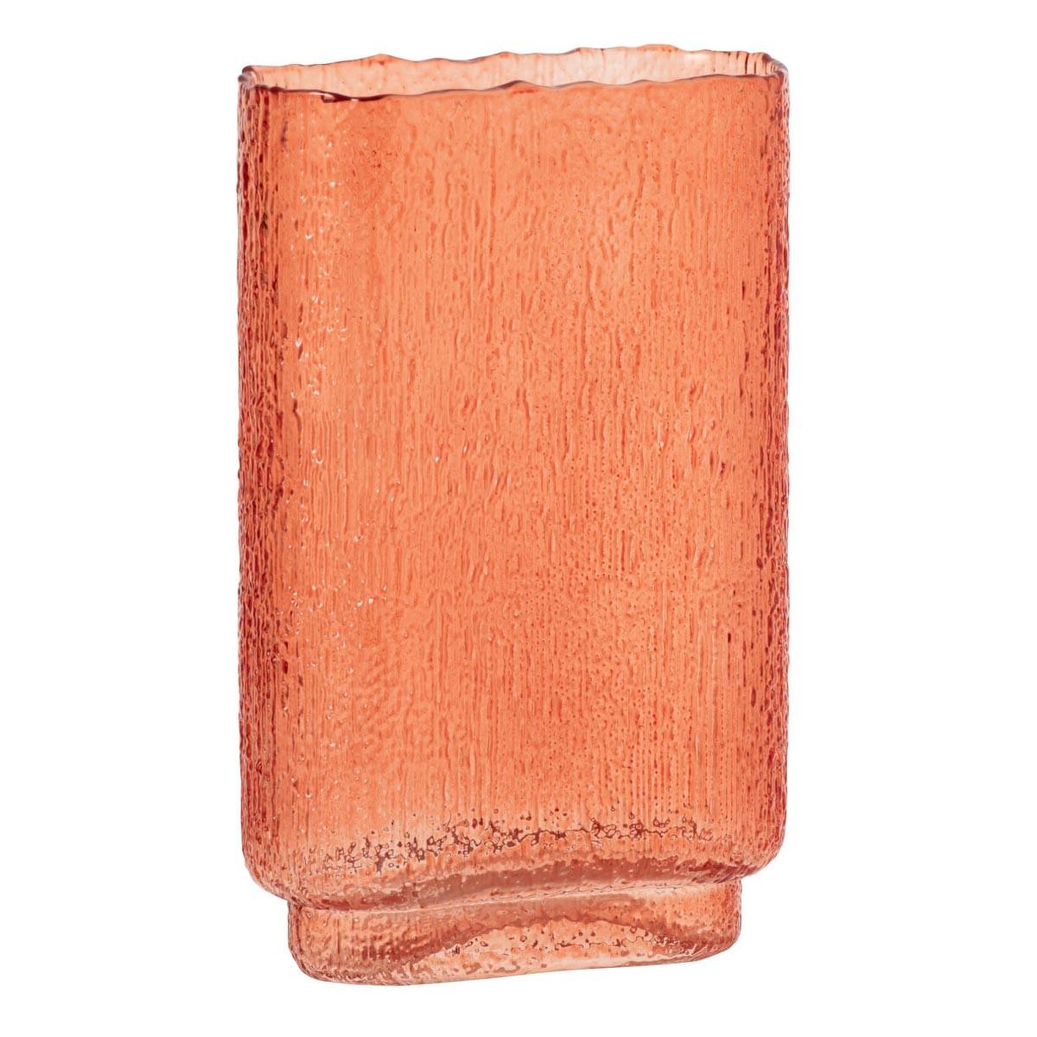 J-LINE Vase design en verre  kyoto  31cm orange