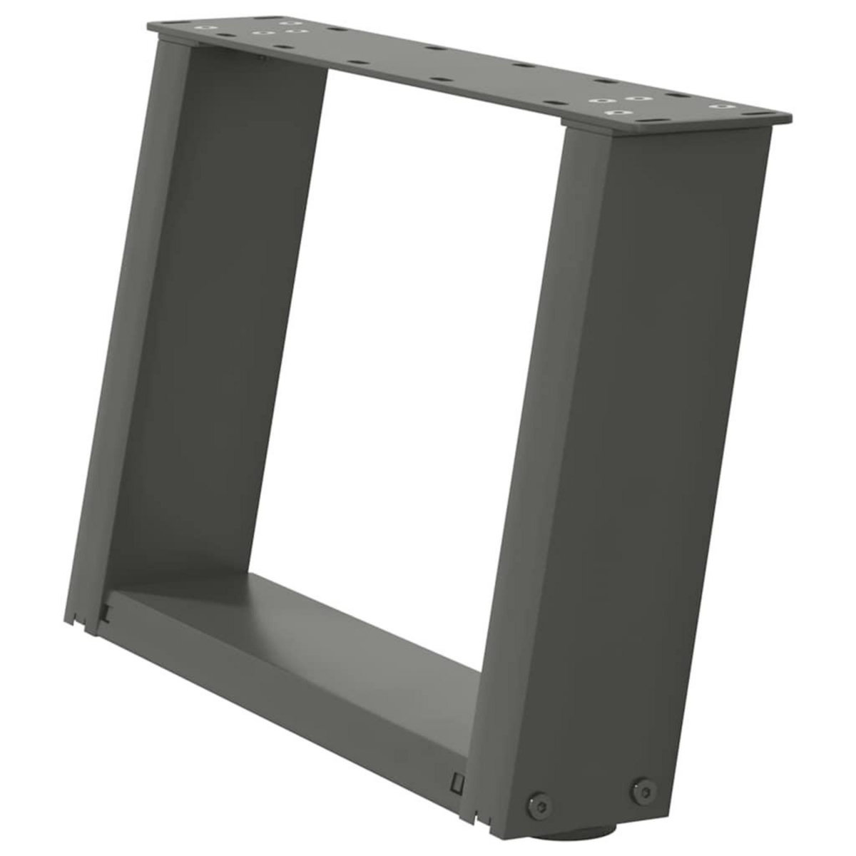 VIDAXL Pieds de table basse forme de U 2 pcs anthracite 50x(30-31) cm