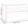 Voir la diapositive 6 : VIDAXL Meubles TV avec lumieres LED 2 pcs gris beton 60x35x40 cm